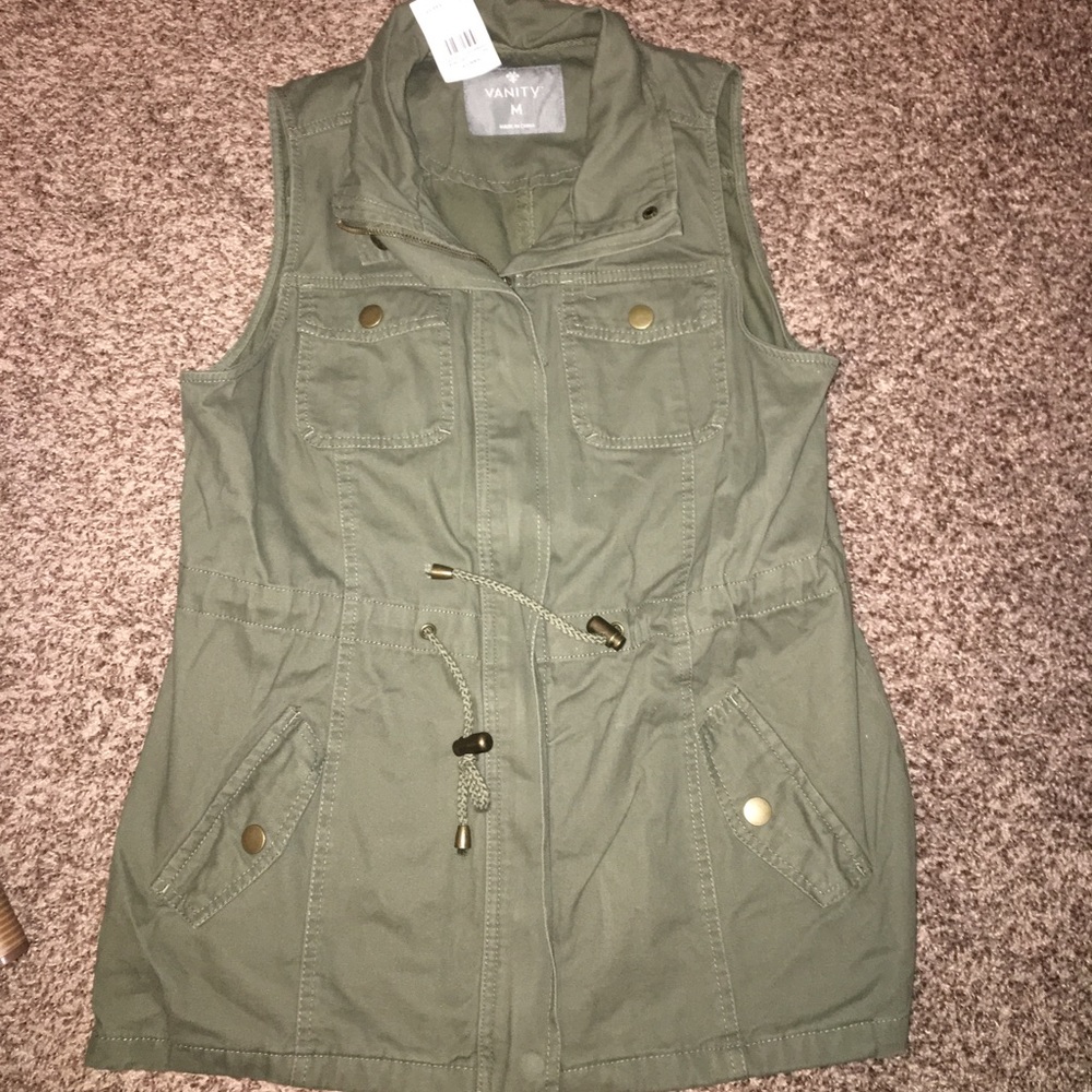 olive green vest